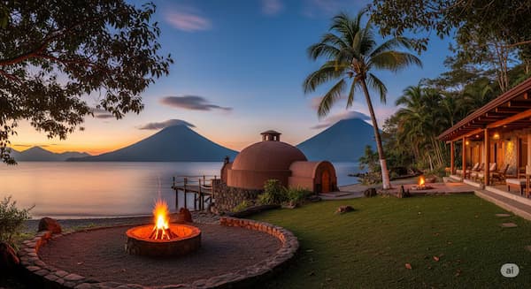 Amazing lakeshore rental with temascal and firepit