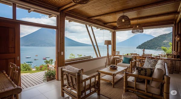 Nice inside view of a rental around Lake Atitlan