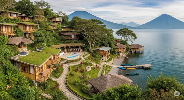 Nice communite with multiple properties for sale around Lake Atitlan